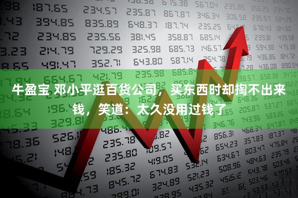 牛盈宝 邓小平逛百货公司，买东西时却掏不出来钱，笑道：太久没用过钱了